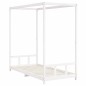 Estrutura de cama infantil 90x200 cm pinho maciço branco