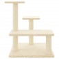 Árvore p/ gatos c/ postes arranhadores sisal 61 cm cor creme