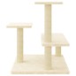 Árvore p/ gatos c/ postes arranhadores sisal 61 cm cor creme