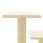 Árvore p/ gatos c/ postes arranhadores sisal 61 cm cor creme