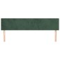 Cabeceira de cama 2 pcs veludo 90x5x78/88 cm verde-escuro