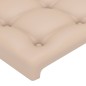 Cabeceira de cama couro artificial 100x5x78/88 cm cappuccino