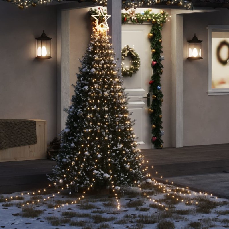 Iluminação p/ árvore de Natal 320 luzes LED 375cm branco quente-Luzes de Natal-Home Retail