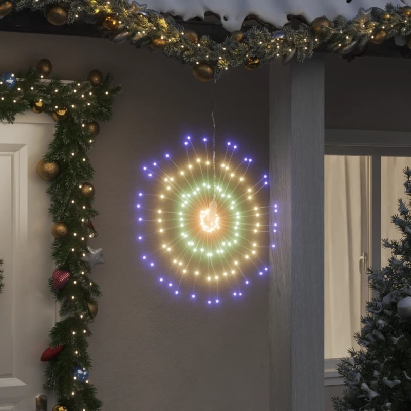 Iluminação estrelar p/ Natal 140 luzes LED 17 cm multicor-Luzes de Natal-Home Retail