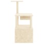 Árvore para gatos c/ postes arranhadores sisal 109,5 cm creme