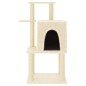 Árvore p/ gatos c/ postes arranhadores sisal 97 cm cor creme