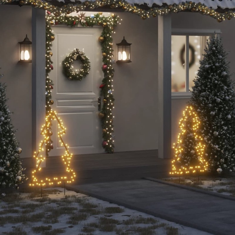 Decoração árvore de Natal c/ luz e estacas 115 luzes LED 90 cm-Luzes de Natal-Home Retail