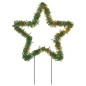 Decoração estrela de Natal c/ luz e estacas 3 pcs 50 LEDs 29 cm