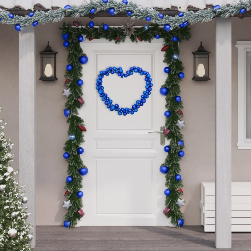 Grinalda de Natal com bolas 175 cm poliestireno azul-Enfeites do Feriados-Home Retail