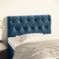 Cabeceira de cama veludo 80x7x78/88 cm azul-escuro