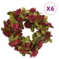 Grinaldas de flores artificiais 6 pcs 250 cm vermelho tinto