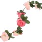 Grinaldas de flores artificiais 6 pcs 240 cm rosa