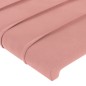 Cabeceira de cama 2 pcs veludo 90x5x78/88 cm rosa