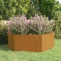 Vaso/floreira 138x120x45 cm aço corten cor enferrujado