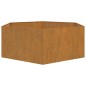 Vaso/floreira 138x120x45 cm aço corten cor enferrujado