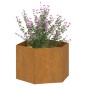 Vaso/floreira 60x60x45 cm aço corten cor enferrujado