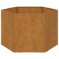 Vaso/floreira 60x60x45 cm aço corten cor enferrujado