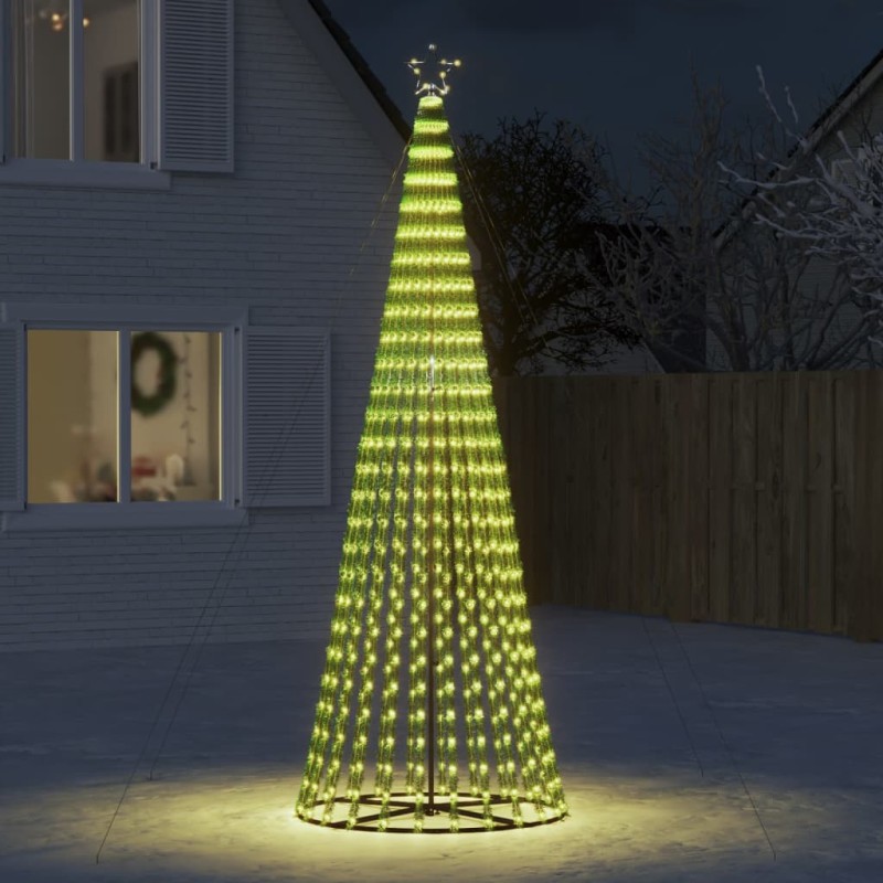 Árvore de Natal luminosa em cone 688 LEDs 300 cm branco quente-Luzes de Natal-Home Retail