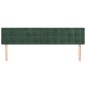 Cabeceira de cama 2 pcs veludo 90x5x78/88 cm verde-escuro