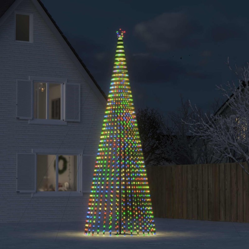 Árvore de Natal luminosa em cone 1544 luzes LED 500 cm colorido-Luzes de Natal-Home Retail