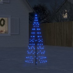 Iluminação árvore Natal em mastro 200 luzes LED 180 cm azul