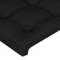 Cabeceira de cama 2 pcs tecido 100x5x78/88 cm preto