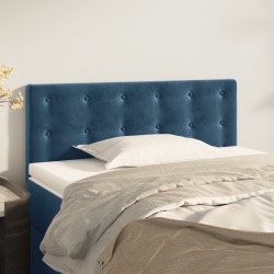 Cabeceira de cama veludo 100x5x78/88 cm azul-escuro