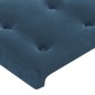 Cabeceira de cama 2 pcs veludo 80x5x78/88 cm azul-escuro