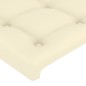 Cabeceira de cama 2 pcs couro artificial 100x5x78/88 cm creme