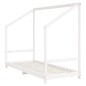 Estrutura de cama infantil 2x(80x200) cm pinho maciço branco