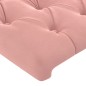 Cabeceira de cama 2 pcs veludo 80x7x78/88 cm rosa