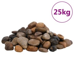 Seixos polidos 25 kg 2-5 cm multicor