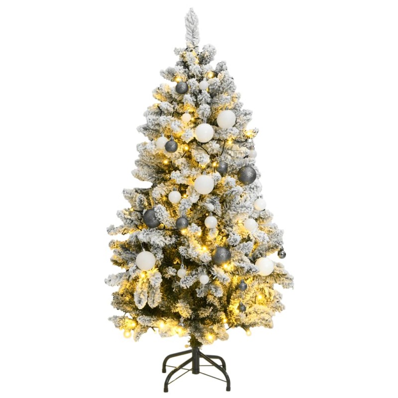 Árvore Natal artificial articulada 150 luzes LED e bolas 120 cm-Árvores de Natal-Home Retail