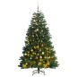 Árvore Natal artificial articulada c/ 300 luzes LED+bolas 240cm