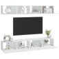 Armários de parede p/ TV 4 pcs 100x30x30 cm branco