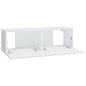 Armários de parede p/ TV 4 pcs 100x30x30 cm branco