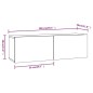 Armários de parede p/ TV 4 pcs 100x30x30 cm branco