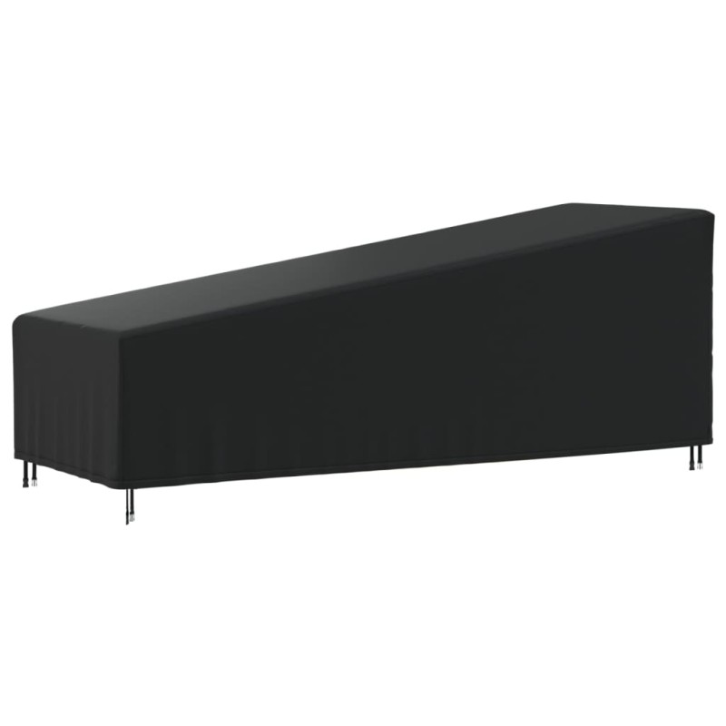 Capa para espreguiçadeira 210x80x45/75 cm 420D oxford preto-Capas para móveis de jardim-Home Retail