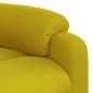 Poltrona elevatória de massagens veludo amarelo