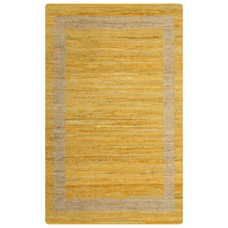 Tapete artesanal em juta amarelo 120x180 cm-Tapetes-Home Retail