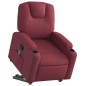 Poltrona de massagens reclin. elevatória tecido vermelho tinto