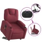 Poltrona de massagens reclin. elevatória tecido vermelho tinto