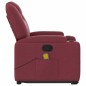 Poltrona de massagens reclin. elevatória tecido vermelho tinto