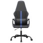 Cadeira gaming de massagens couro artificial azul e preto