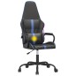 Cadeira gaming de massagens couro artificial azul e preto