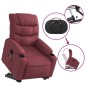 Poltrona de massagens reclin. elevatória tecido vermelho tinto