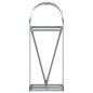 Suporte de lenha 40x45x100 cm aço galvanizado cinza-claro