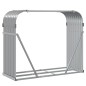 Suporte de lenha 120x45x100 cm aço galvanizado cinza-claro