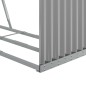 Suporte de lenha 120x45x100 cm aço galvanizado cinza-claro