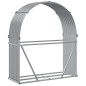 Suporte de lenha 120x45x140 cm aço galvanizado cinza-claro